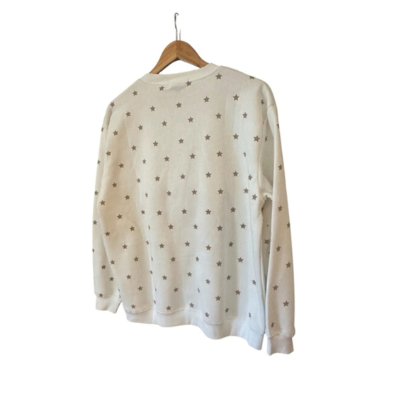 VINYL Holiday Christmas Sweatshirt Women’s Large White Gold Bow Ugly Sweater - Picture 3 of 7